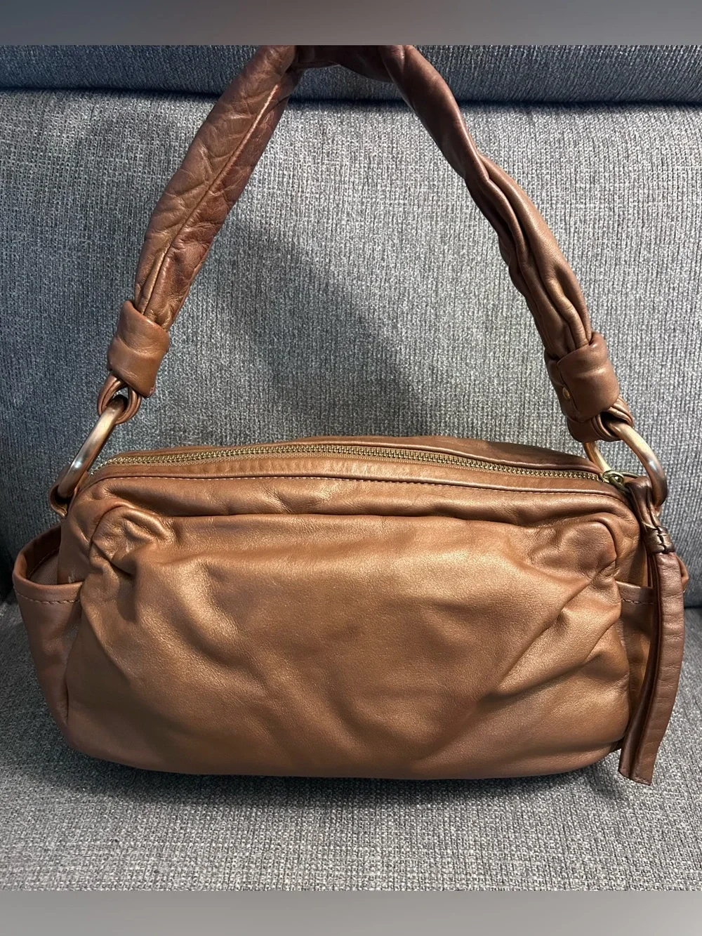 Coach Parker Soho Leather Hobo Bag Pearlized Copper Y2K Slouchy Shoulder (13442)
